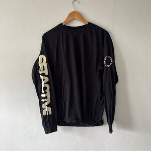 Set Active Black Long Sleeve Top One Size